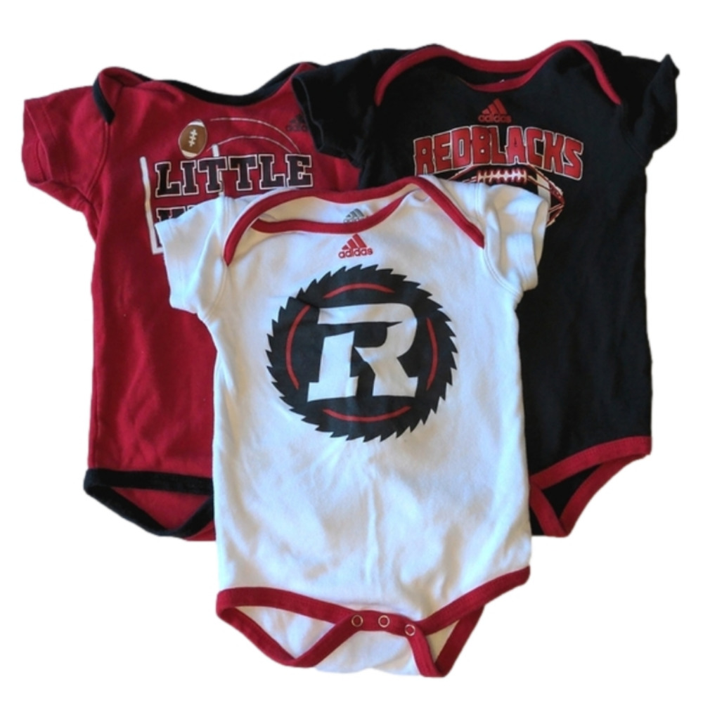 Adidas Ottawa Redblacks CFL Toddler Bodysuit Bundle Set * 24M